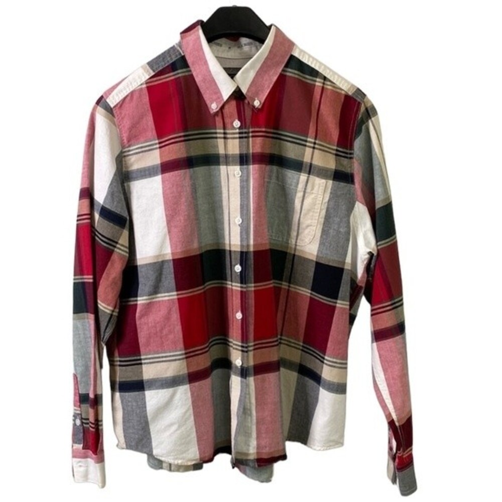 Rockies Red Plaid Long Sleeve Button Down Shirt 100% Cotton Size XXL Casual